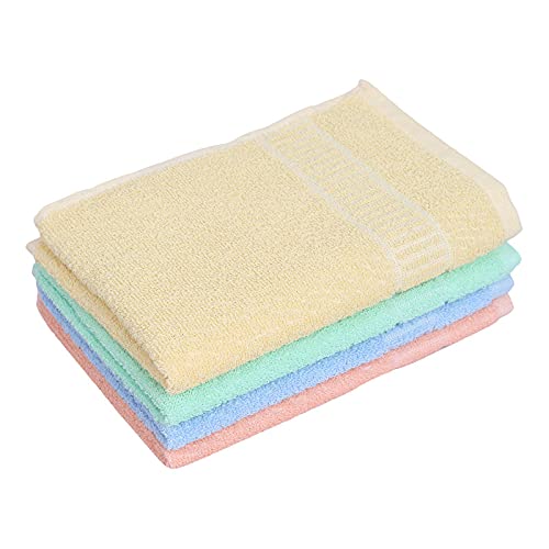JENNY DENIAL 100% Cotton Hand Towels Set of 4 Soft & Super Absorbent for Kitchen, washbasin (325 GSM) Multicolor (Size 14 * 21 Inch)