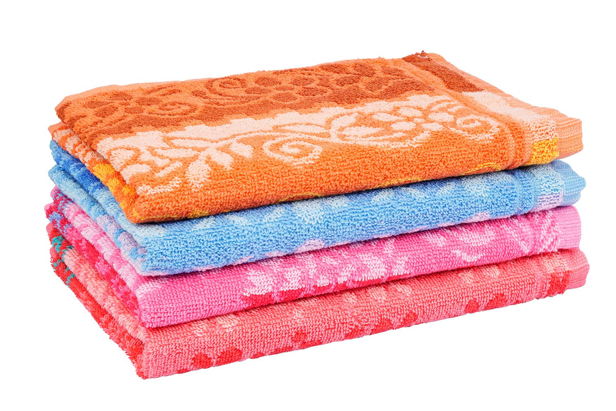 JENNY DENIAL 100% Cotton | Ultra Soft | Multicolor | Fabulous Computer Printed | 375 GSM Hand Towel | face Towel | wash Basin Towel | Bathroom Towel Size of (13 * 20 inch) Pack | Piece | Set of