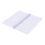 JENNY DENIAL 100% Cotton Pure White Handkerchief/Rumal for men and boys Big size XXL Size 48 * 48 Cm Strip design Combo Pack