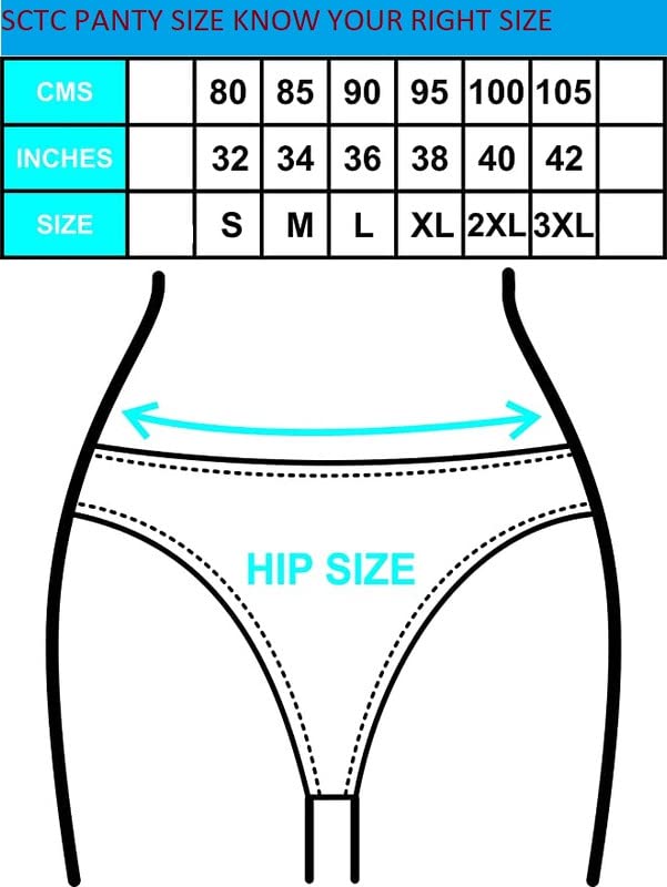 SCTC Women's & Girls Cotton Hipster mid Waist Plain Underwear/Briefs/Panties/Panty Outer Elastic Regular/Everyday/Daily Multicolor Combo Pack of