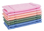 JENNY DENIAL 100% Cotton Face Towel Set of 12pc Soft & Absorbent (Size:: Small 9 * 9 Inch) Color :: Multi 300 GSM