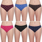 SCTC 100% Cotton Hosiery for Womens Girls Hipster Panties | Panty| Daily Used Combo Pack of 6 Size