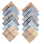 JENNY DENIAL 100% Cotton Multicolor Handkerchief/Rumal for men and boys Large as XXL Size 48 * 48 Cm Checked design Combo Pack
