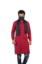 100% pure Cotton Black Gamcha/Gomasa for Men 300 GSM handloom printed (size :: Full size) Stole angocha