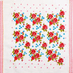 JENNY DENIAL 100% Cotton Velvet Face Towel Set of 12 Soft & Absorbent (Size:: Small) Floral Print