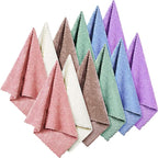 JENNY DENIAL® 250 GSM Microfiber Cotton face Towel Ultra Soft Light Weight and Fully Water Absorbent Small Size (9 * 9inch) Multicolor Combo Pack Set of