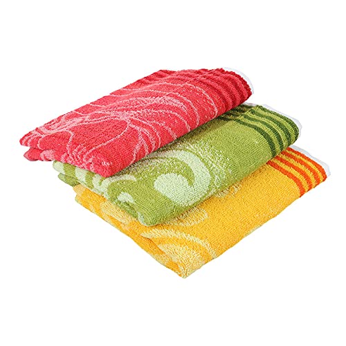 JENNY DENIAL 100% cotton hand towels set of 3 Big Size 300gsm (17*35 Inch)