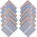 JENNY DENIAL 100% Cotton Multicolor Handkerchief/Rumal for men and boys Big size XXL Size 48 * 48 Cm Plain design Combo Pack