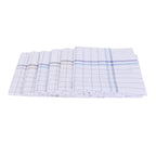 JENNY DENIAL PURE COTTON MULTICOLOR Strips Handkerchief/RUMAL FOR MEN PACK OF 12 (Size 48 * 48 CM)