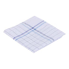 JENNY DENIAL 100% Cotton White Handkerchief/Rumal for men and boys Big size XXL Size 48 * 48 Cm Checked design Combo Pack