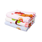JENNY DENIAL Super Absorbent Cotton Soft Baby boy and Girl Bath Towel for new Born/Infants/Toddlers Cartoon Print Multicolor Combo Pack of 3pc