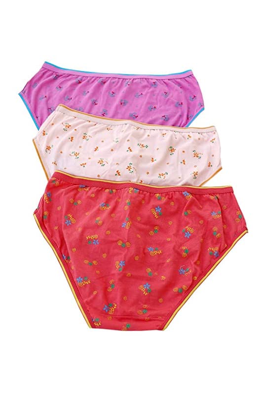 JENNY DENIAL 100% Organic Cotton Panty/Panties/Briefs/Underwear for Women and Girl's (Pack of 3)