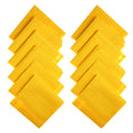 JENNY DENIAL 100% cotton Yellow handkerchief Rumal for men set of 12 pcs (50 * 50 Cm) hankies
