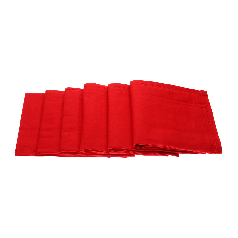 JENNY DENIAL 100% Pure Cotton Red handkerchief for men Rumal set of 12 pcs Size (50 * 50 cm)