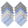 JENNY DENIAL PURE COTTON Multicolor RUMAL/handkerchief FOR MEN PACK OF 12 (Size 46 * 46 CM) hankies