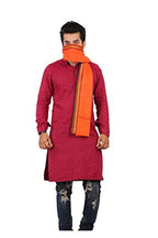 JENNY DENIAL 100% Pure Cotton Saffron Gamcha/Gomasa for Men 300 GSM Handloom Printed (Size :: Full Size) Stole Bhagwa angocha