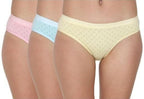 SCTC® Cotton Hosiery for Womens/Girls Medium Size Hipster Panties | Panty| Briefs for Daily Used Dot Printed Combo Pack::
