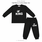 Jenny Denial 100% Cotton Hosiery Baby Clothing Set – Black KING Print, Half & Full Sleeve, Sizes 16–20