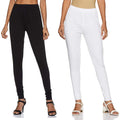 SCTC 100% Cotton Lycra Fully Stretchable Churidar Length Slim fit & Skin fit Leggings for Girls and Women Bottom wear Free Size