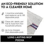 JENNY DENIAL Cotton Pocha, Reusable Floor Cleaning Cloth with 10X Absorption, Multi-Purpose Dusting and Sweeping Cloth for Home and Office All Floor Quick Dry Combo Pack of