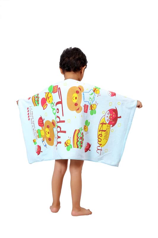 JENNY DENIAL Super Absorbent Microfiber Soft Baby boy and Girl Bath Towel for new Born/Infants/Toddlers Cartoon Print Multicolor Combo Pack of 3pc