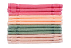 JENNY DENIAL 100% Cotton Zero Twist Face Towel 300 GSM Set of 12 pcs (Small Size :: 27 * 27 cm) Multi Color (12)