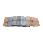 GRGRASP Thread That Bind Relation Men's 100% Pure Soft Cotton Handkerchief | Multicolor Check Rumal | Pack of 6 | 48x48 cm | Casual & Daily Use Hanky for Men"
