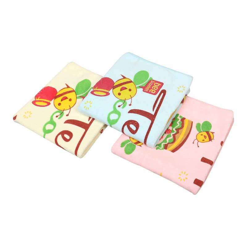 JENNY DENIAL Super Absorbent Microfiber Soft Baby boy and Girl Bath Towel for new Born/Infants/Toddlers Cartoon Print Multicolor Combo Pack of 3pc