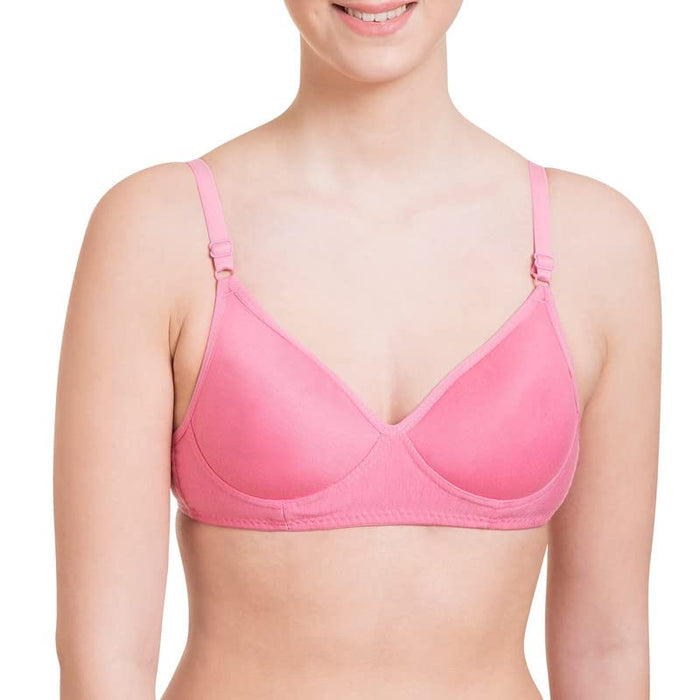 SCTC 100% Cotton Girls/Women's Everyday Wire Free (Non Wire) Non Padded B-Cup Seamless | T-Shirt | Full Coverage Bra Pack of 1 Color:: (May be Vary)