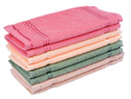 JENNY DENIAL 100% Cotton Zero Twist Face Towel 300 GSM Set of 12 pcs (Small Size :: 27 * 27 cm) Multi Color (12)