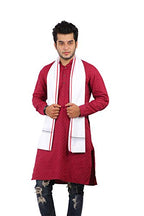100% pure multi color Cotton White Gamcha/Gomasa for Men 300 GSM handloom printed (size :: Full size) Stole angocha