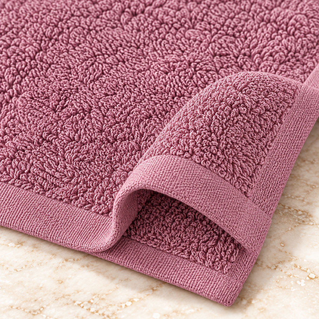 Jenny Denial Onion cotton terry face towel — terry fabric and hem detail, 400 GSM