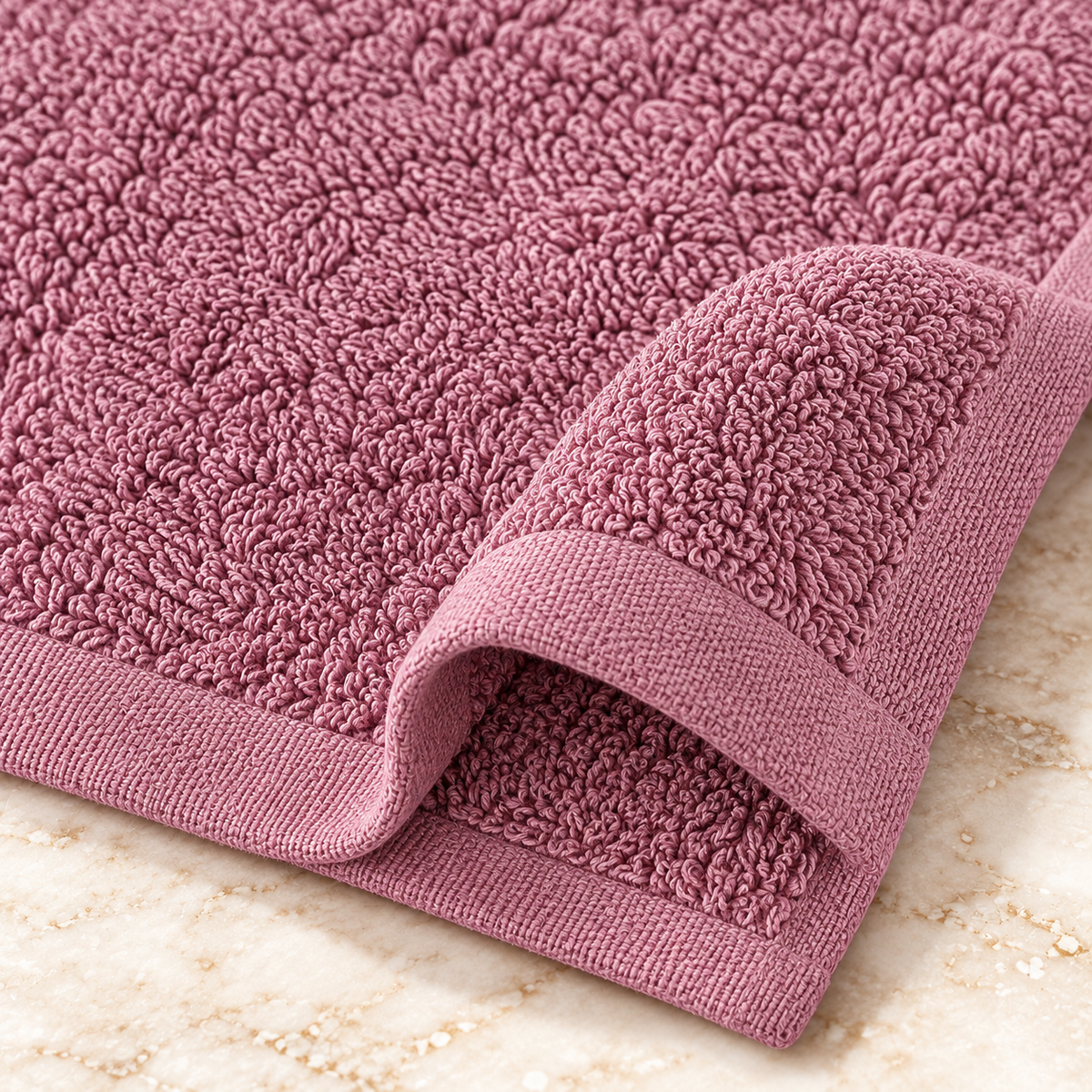 Jenny Denial Onion cotton terry face towel — terry fabric and hem detail, 400 GSM
