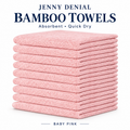 Jenny Denial Baby Pink bamboo towels – absorbent and quick dry