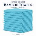 Jenny Denial Blue bamboo towels – absorbent and quick dry