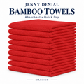 Jenny Denial Maroon bamboo towels – absorbent and quick dry