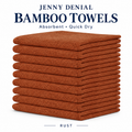 Jenny Denial Rust bamboo towels – absorbent and quick dry