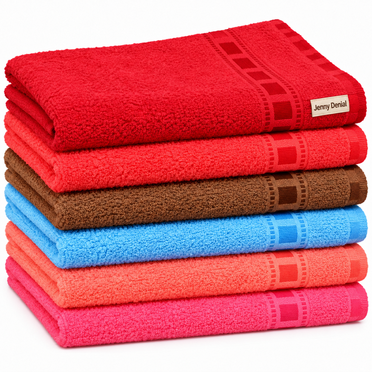 Jenny Denial assorted colour cotton hand towels