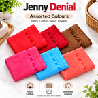 Jenny Denial assorted colour cotton hand towels