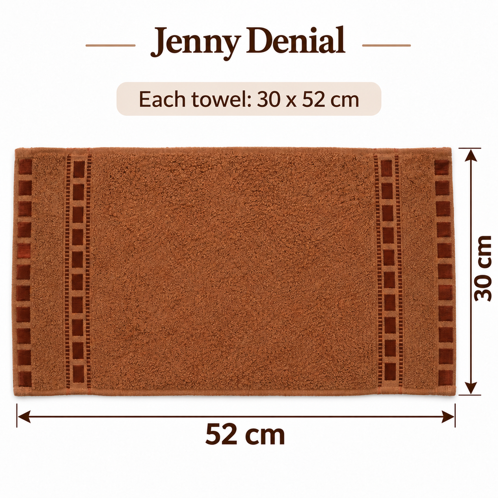 Jenny Denial assorted colour cotton hand towels