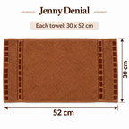 Jenny Denial assorted colour cotton hand towels