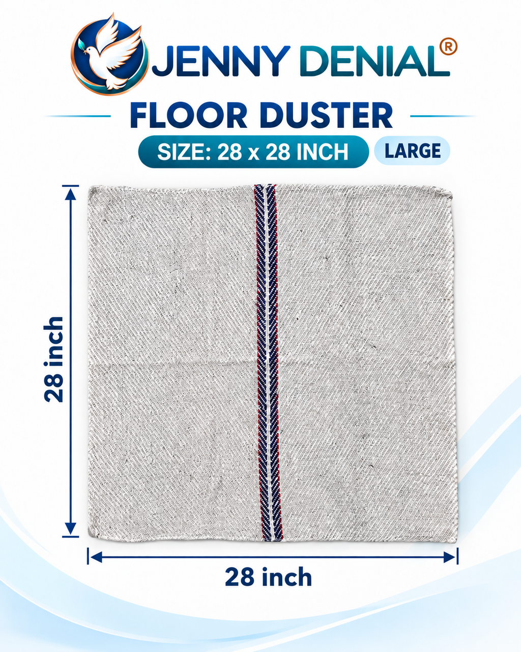 Jenny Denial floor duster large 28 x 28 inch - size-portrait