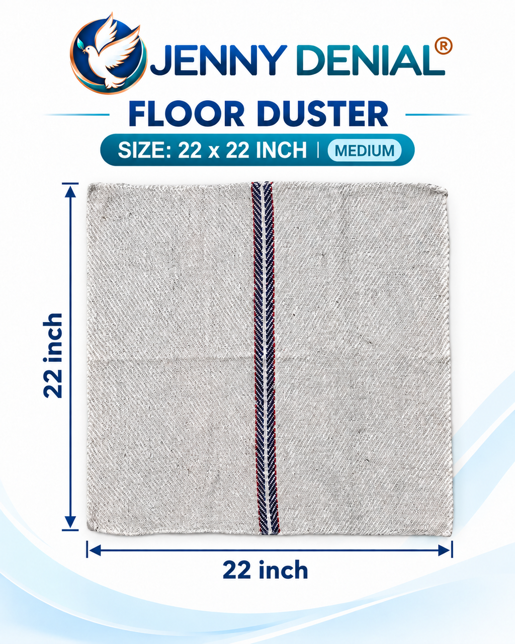 Jenny Denial floor duster medium 22 x 22 inch - size-portrait