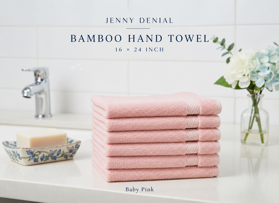 Baby Pink / Hand Towel – 16 × 24 Inch / 2 Pieces