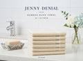 Jenny Denial Cream Bamboo Hand Towel 16 × 24 Inch