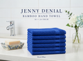 Jenny Denial Royal Blue Bamboo Hand Towel 16 × 24 Inch