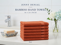 Jenny Denial Rust Bamboo Hand Towel 16 × 24 Inch