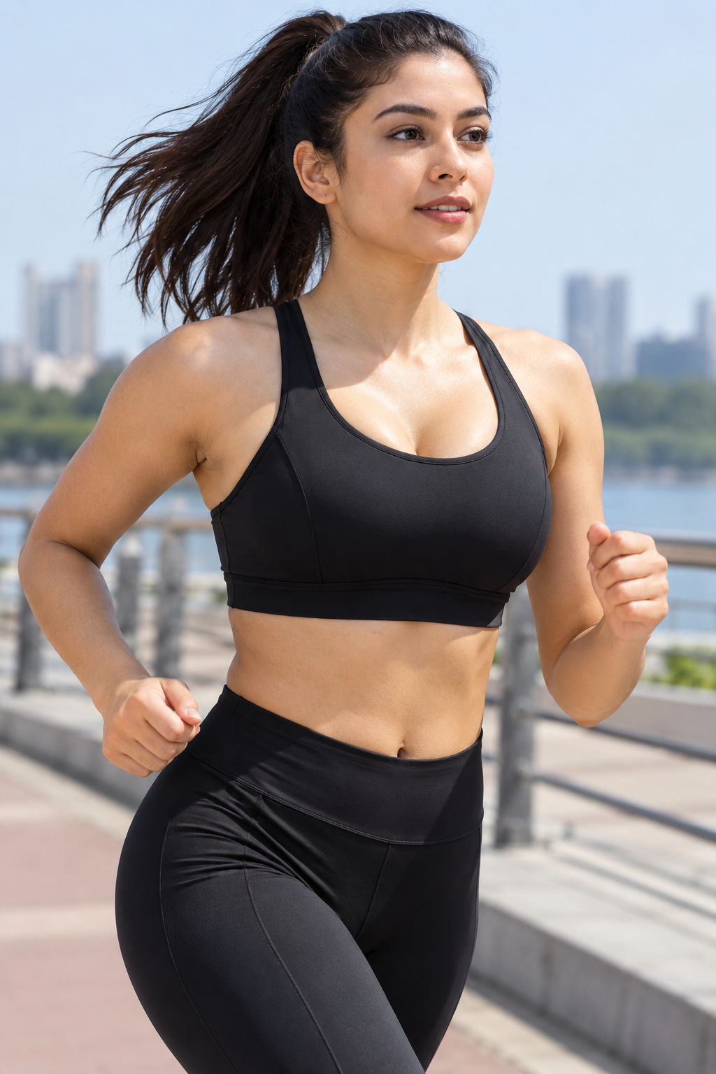 SCTC black sports bra running